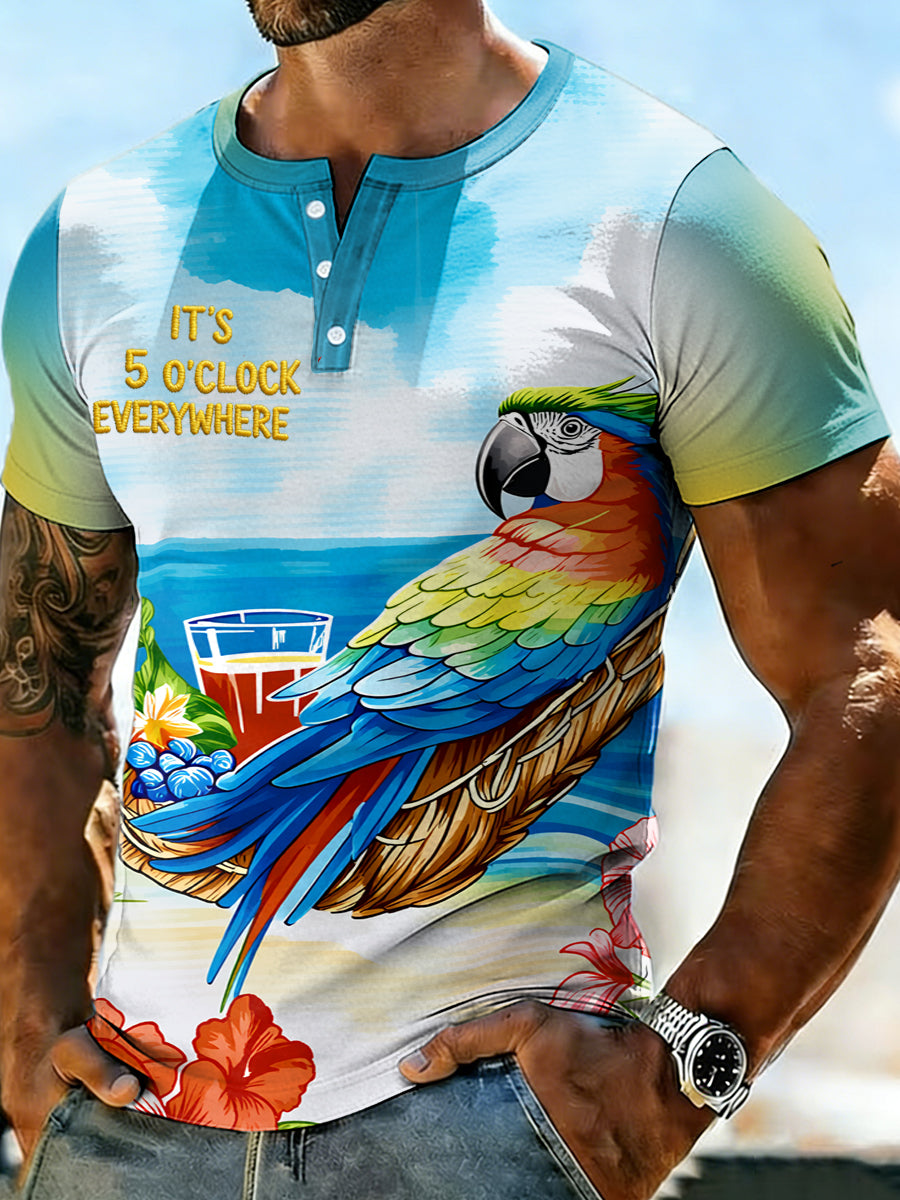 Camisetas informales estampadas para hombres, estilo de vacaciones en la playa, para amantes de los margaritas