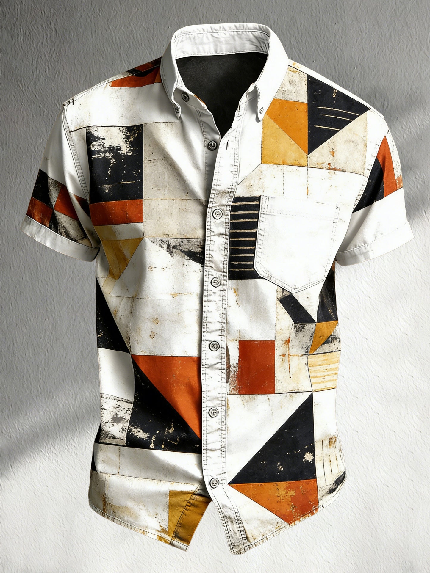 Camisa de manga corta con graffiti de arte español para hombre