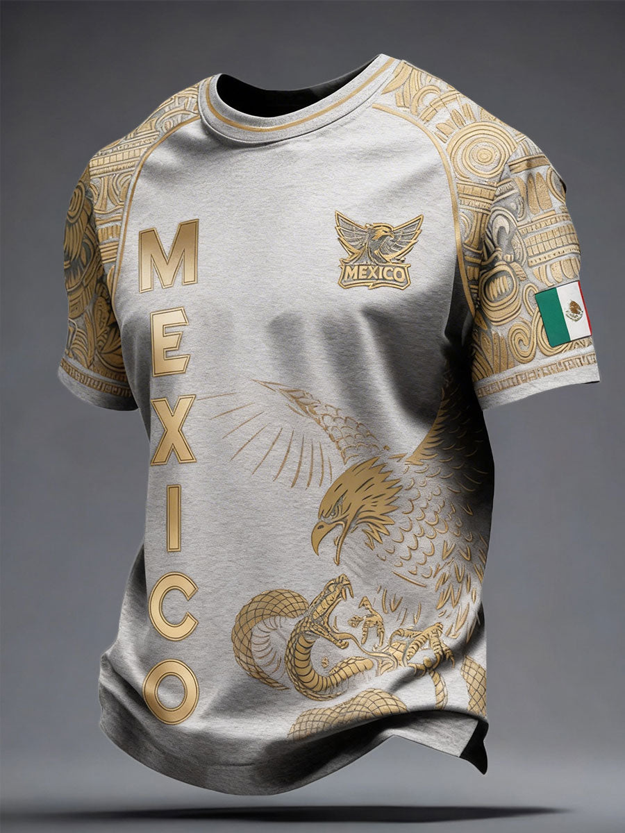 Camiseta estampada para hombres, amantes del fútbol mexicano