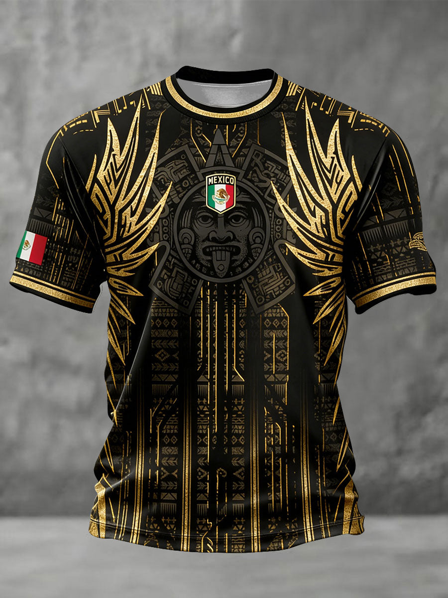 Camiseta estampada para hombres, amantes del fútbol mexicano