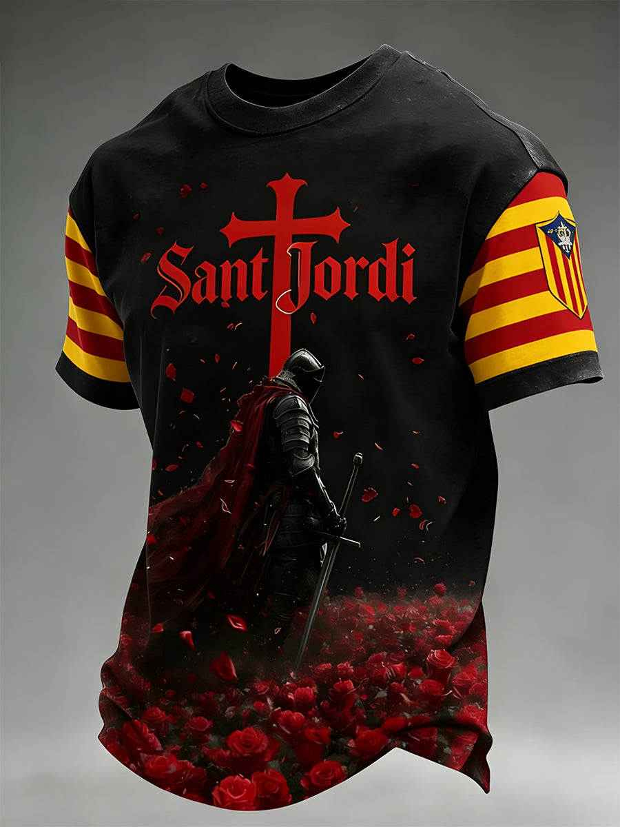 Camiseta con estampado de día de San Jorge para hombre
