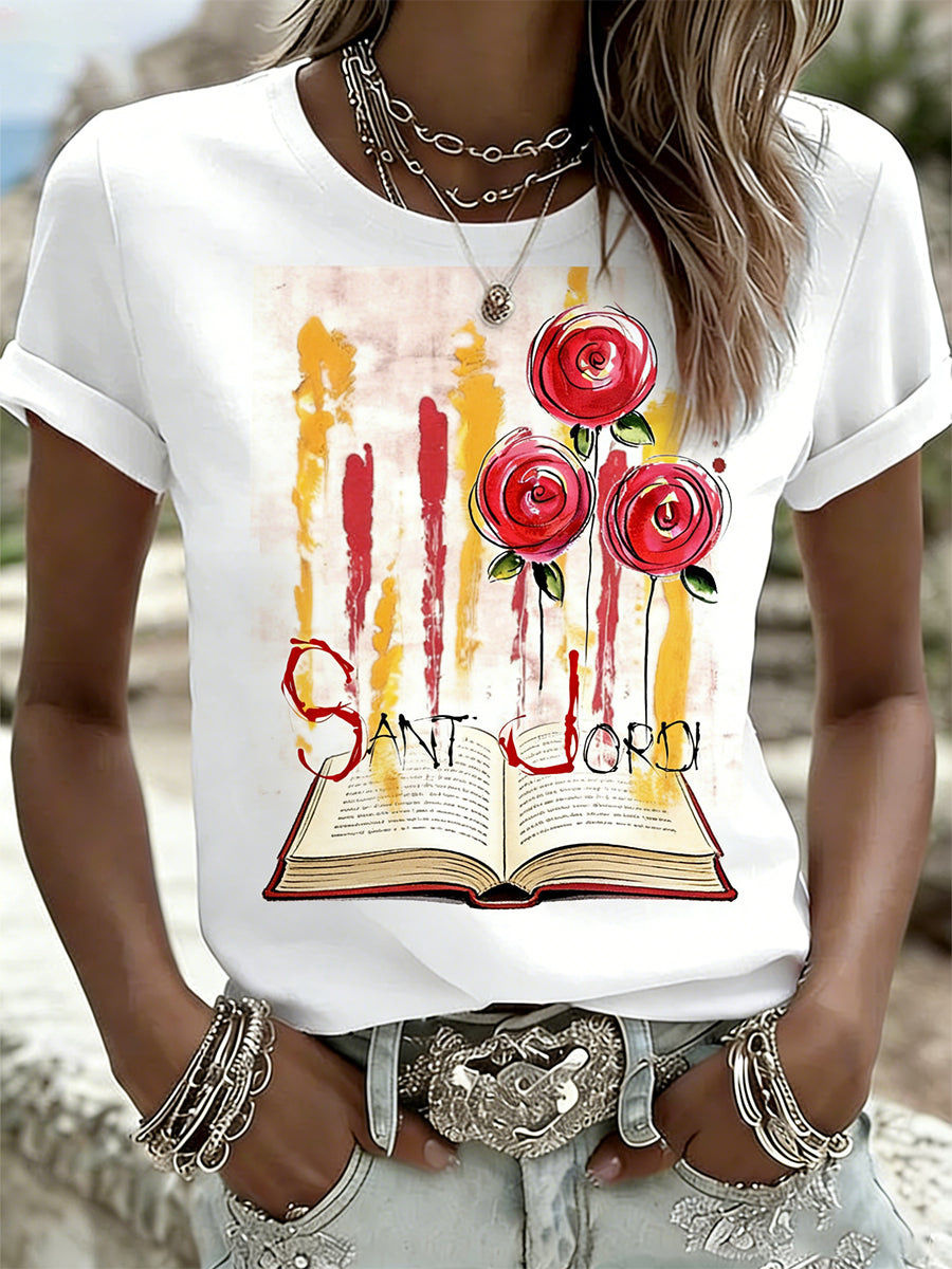 Camiseta estampada St. George's Day para mujer