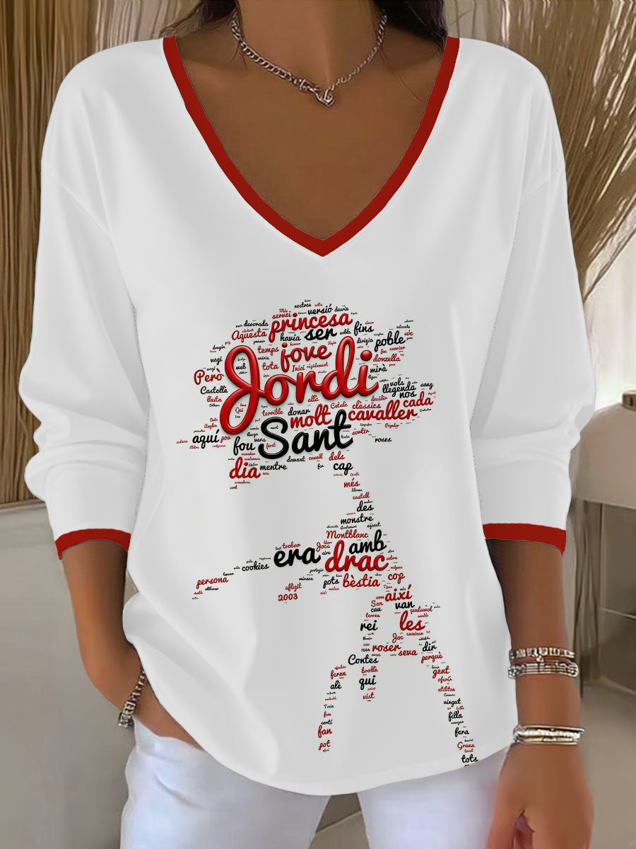 Camiseta de manga larga para mujer St. George's Day