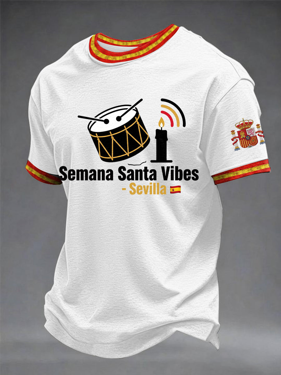 Camiseta de manga corta de Semana Santa de España para hombre