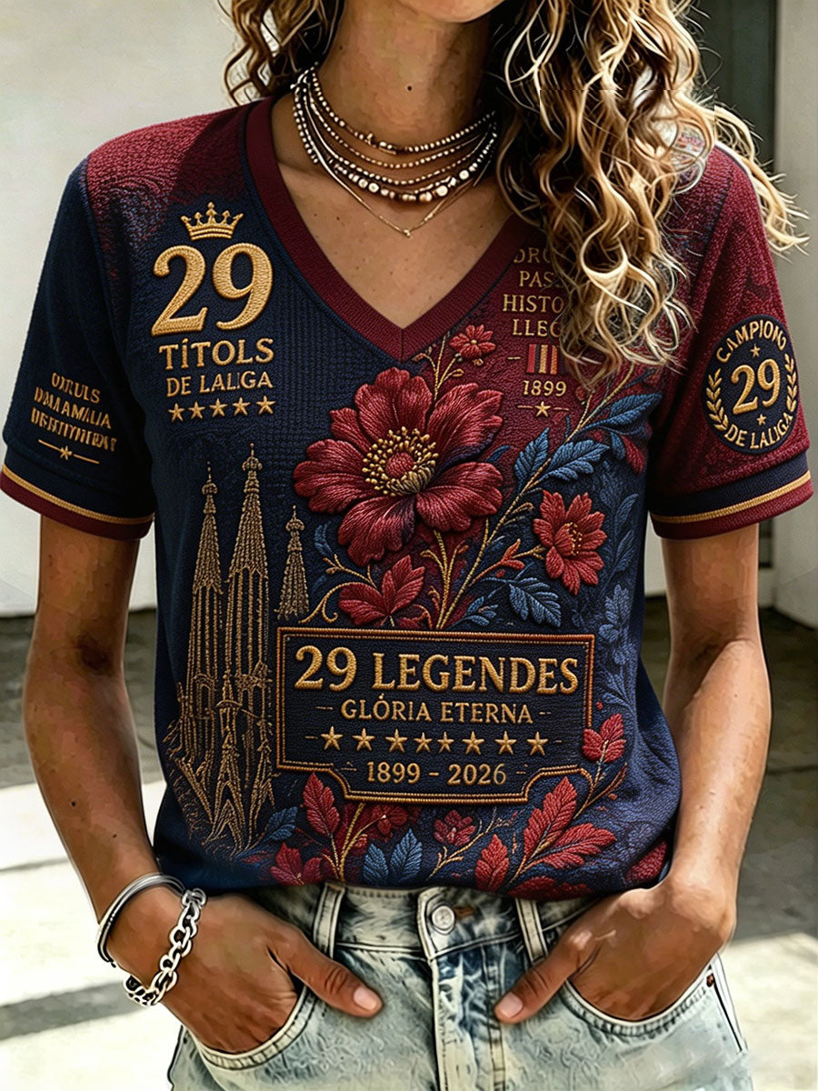 Camiseta estampada para amantes del fútbol, orgullo de España, para mujer