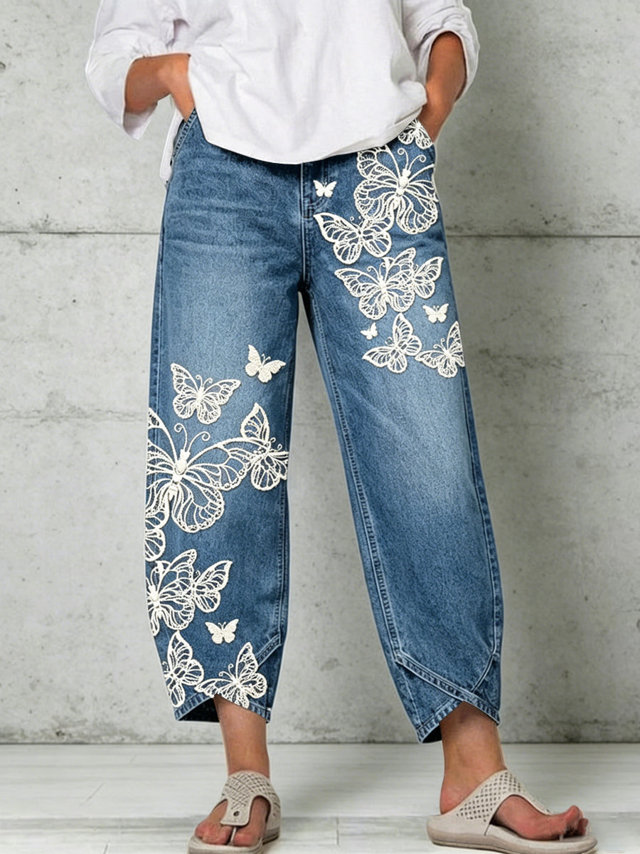 Pantalones de mujer Animal Butterfly Art Print