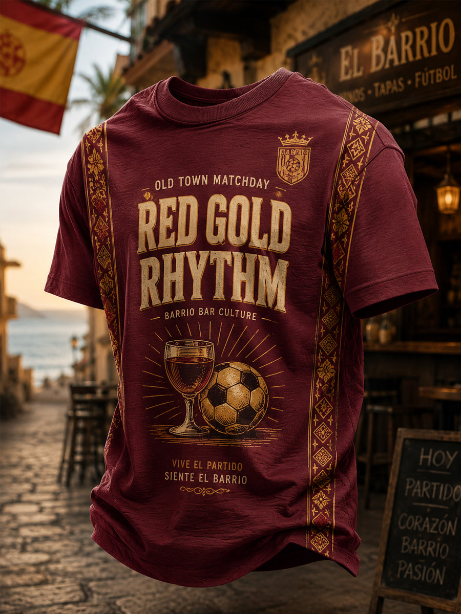 Camiseta casual estampada para hombres, regalo ideal para aficionados al fútbol