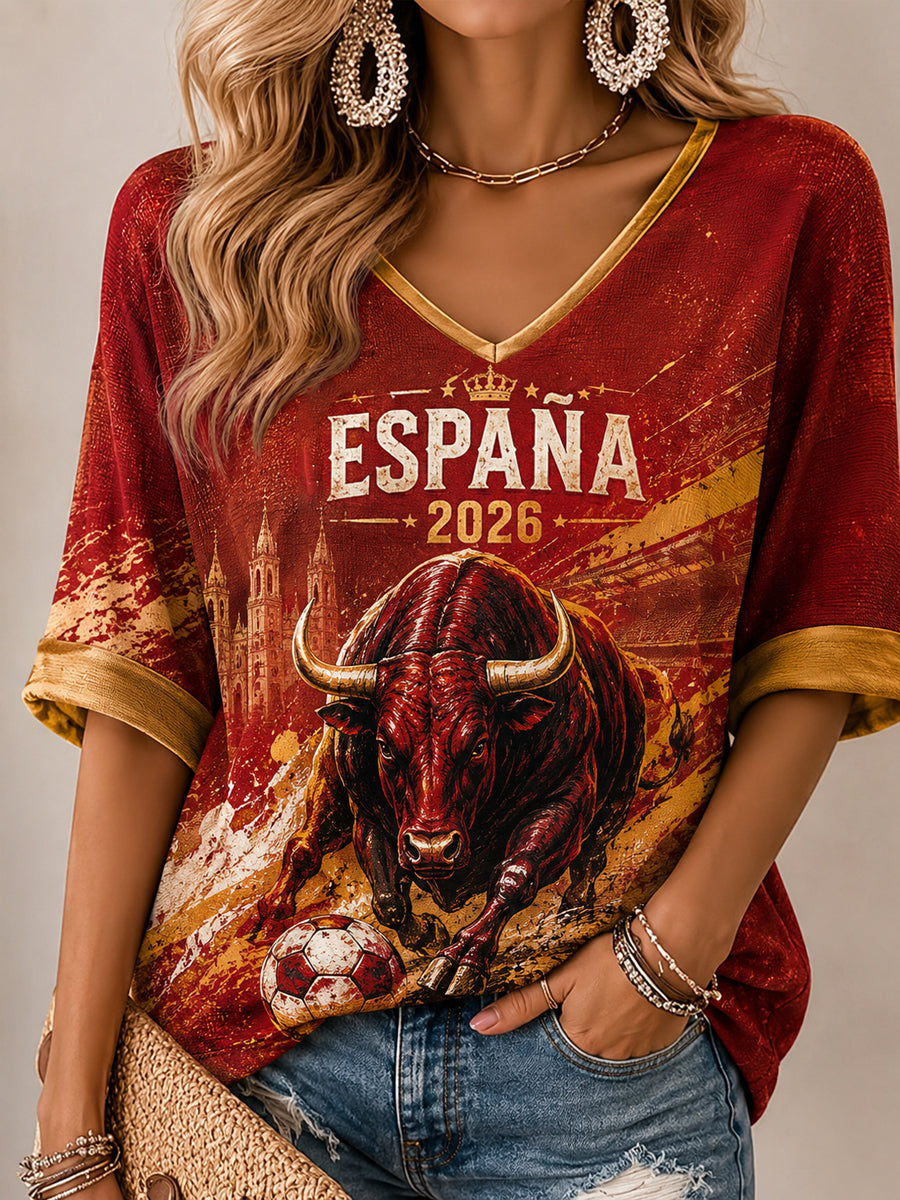 Camiseta de fútbol español para mujer