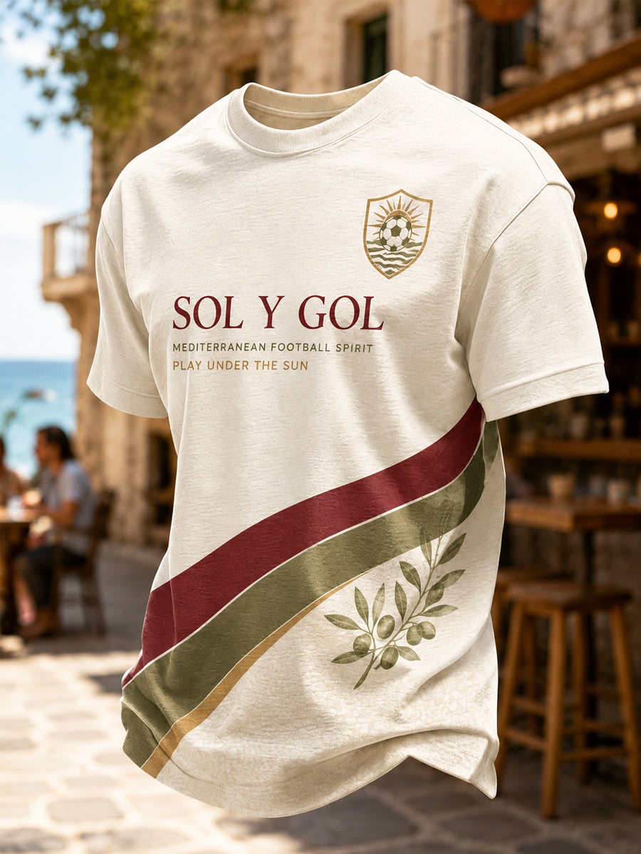 Camiseta casual estampada para hombres, regalo ideal para aficionados al fútbol