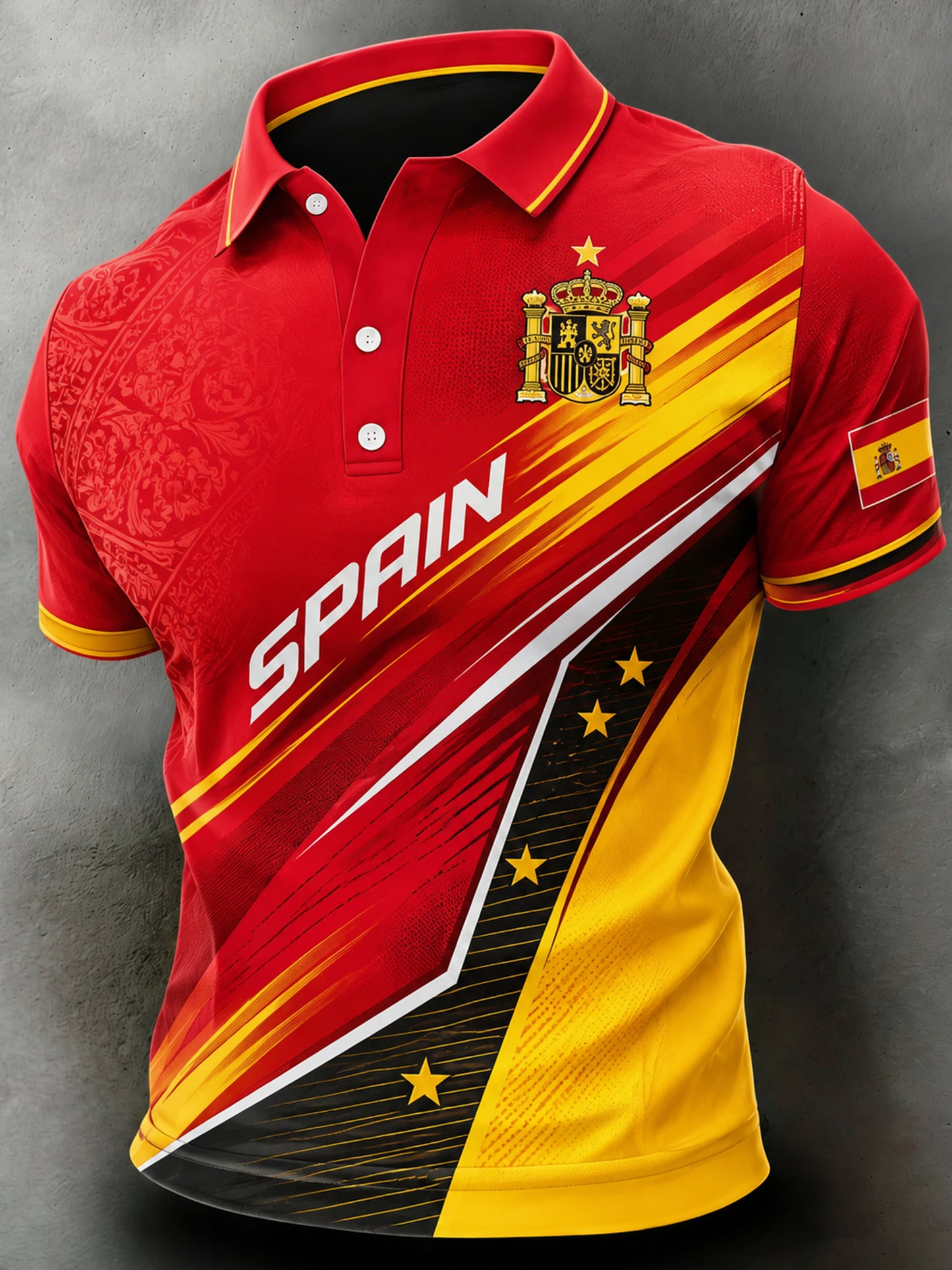 Polo de la impresión del arte que anima del fútbol español de los hombres