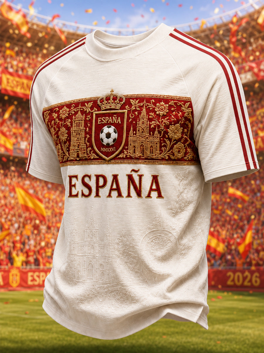 Camiseta casual estampada para hombres, regalo ideal para aficionados al fútbol