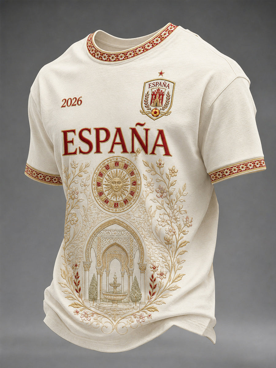 Camiseta casual estampada para hombres, ideal como regalo para aficionados al fútbol