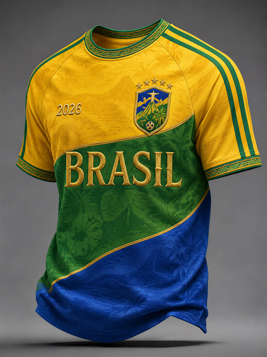Regalo de los hombres para los aficionados al fútbol imprimir camiseta casual