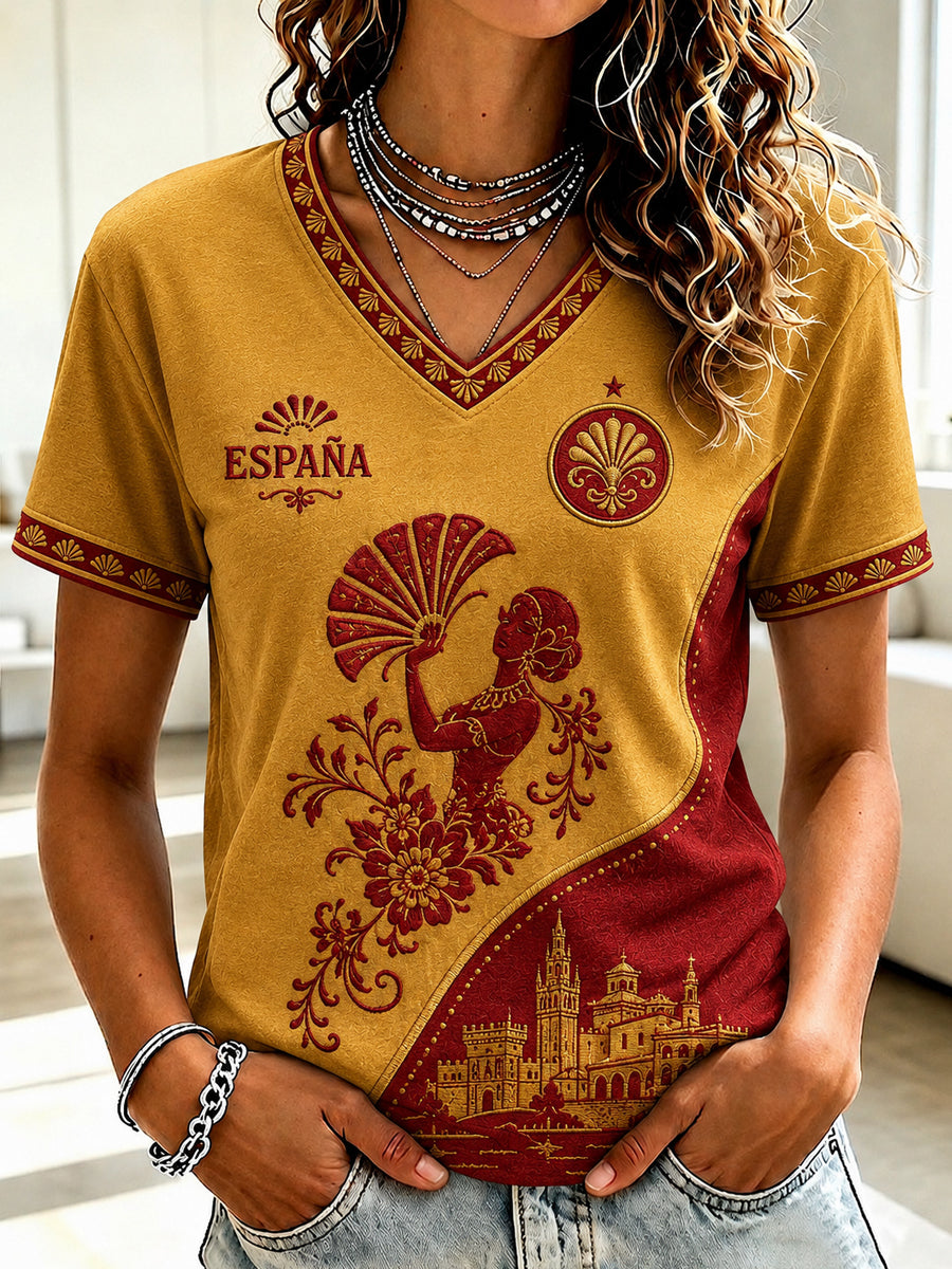 Camiseta casual de manga corta con estampado, regalo para mujeres y aficionadas al fútbol