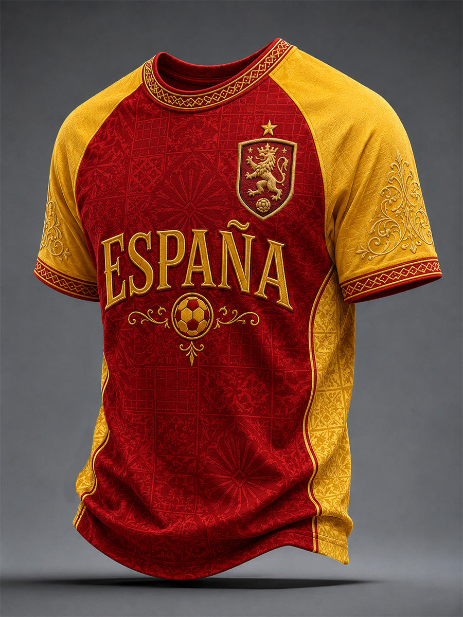 Men's Gift For Football Fans Print Casual Tee