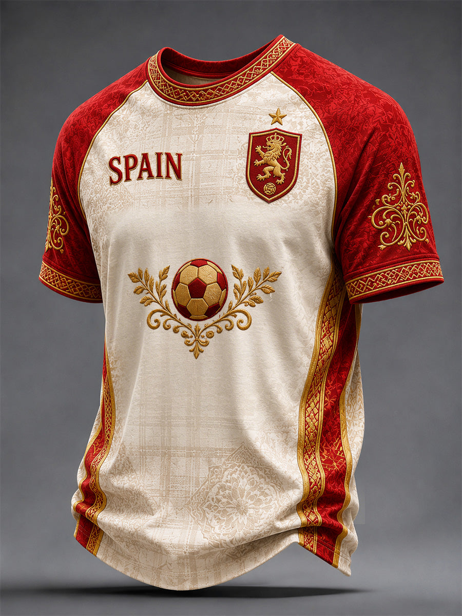 Men's Gift For Football Fans Print Casual Tee
