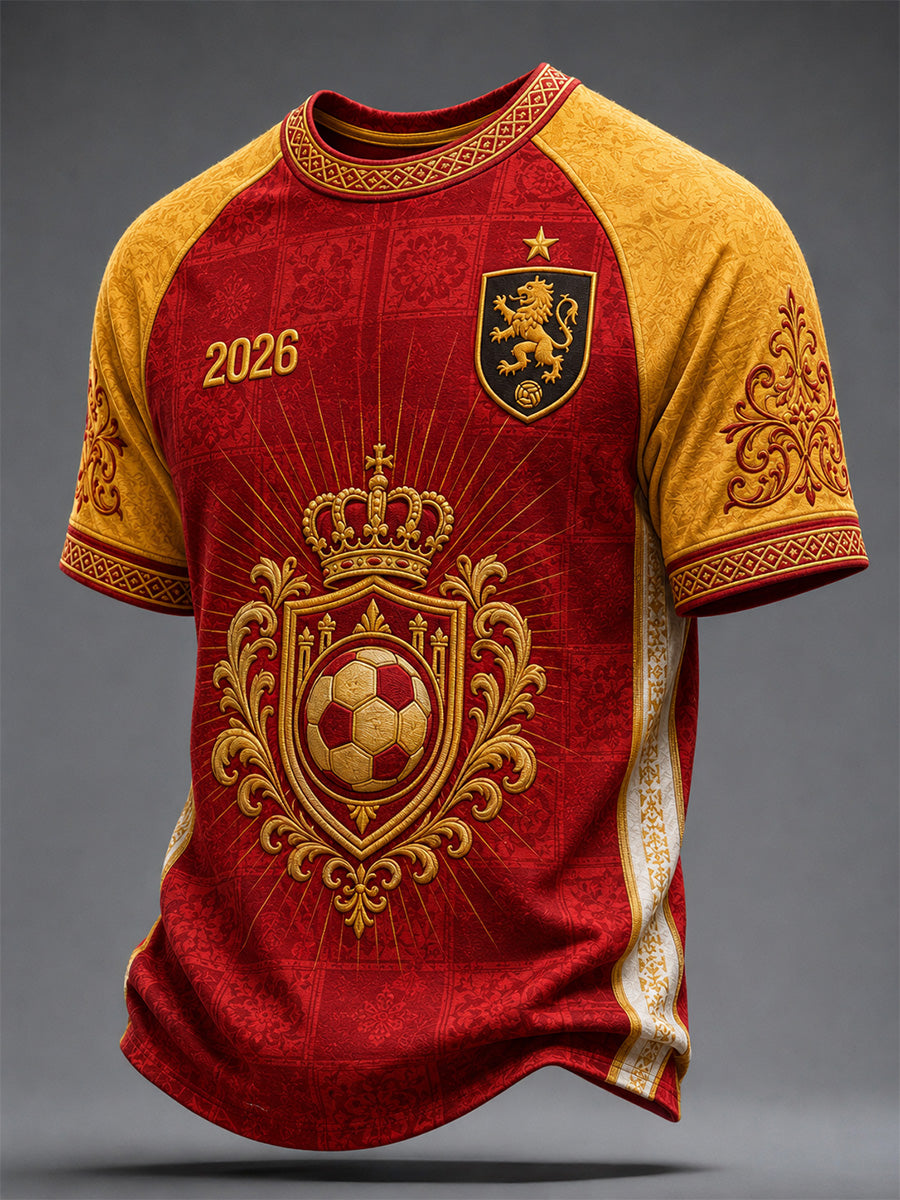 Men's Gift For Football Fans Print Casual Tee