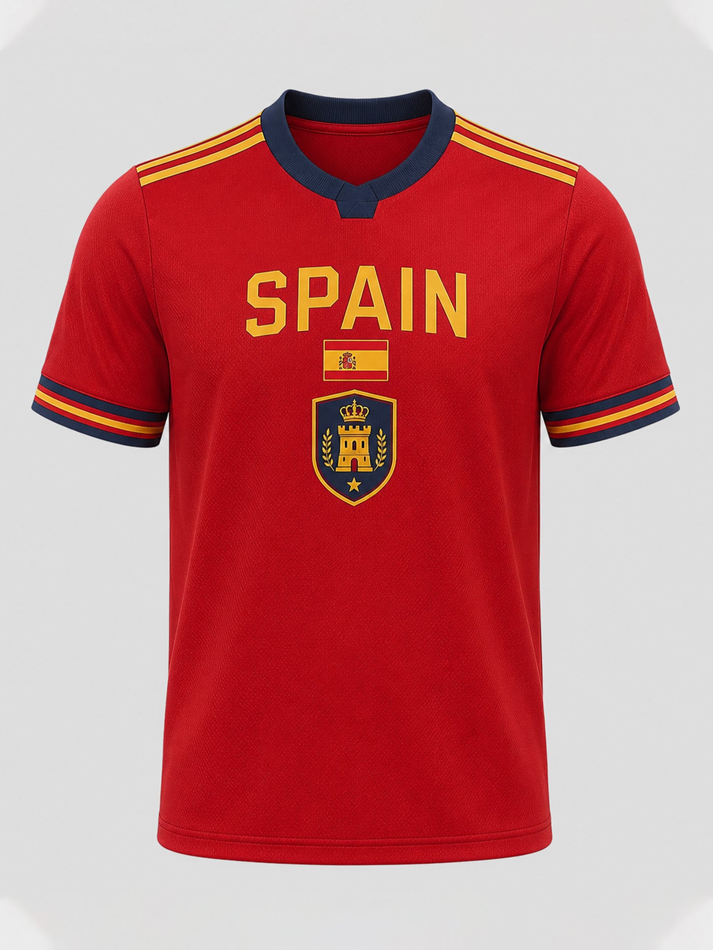 Partido de fútbol español de los hombres que anima la camiseta de la impresión del arte del ventilador