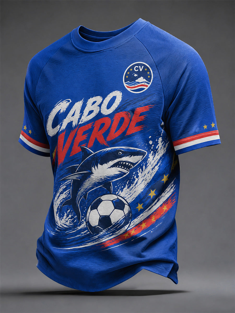 Camiseta casual estampada para hombres, regalo ideal para aficionados al fútbol