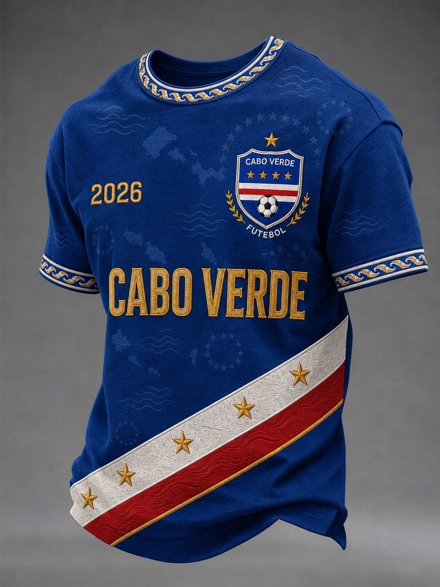 Camiseta casual estampada para hombres, regalo ideal para aficionados al fútbol