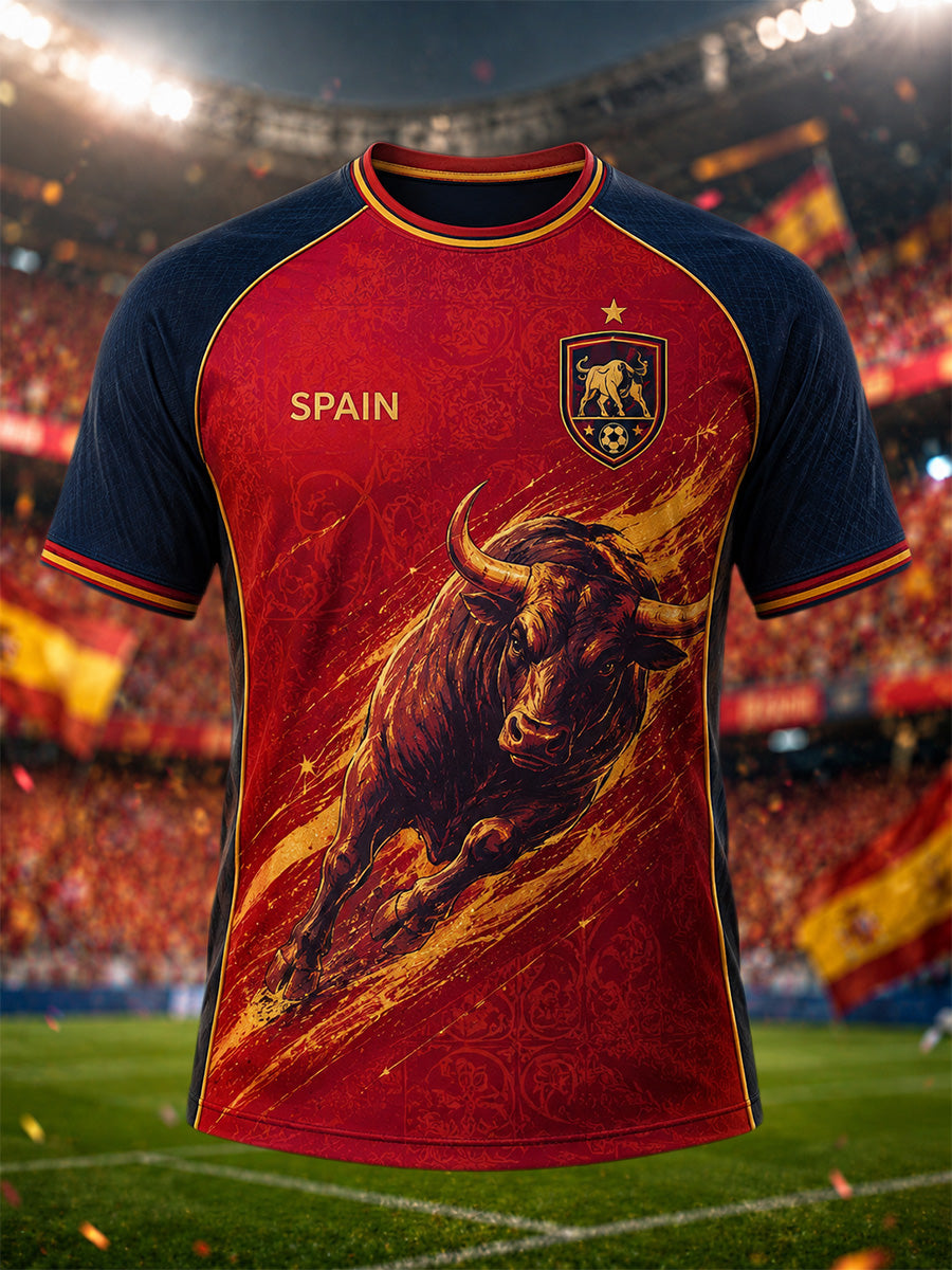 Camiseta casual estampada para hombres, regalo ideal para aficionados al fútbol