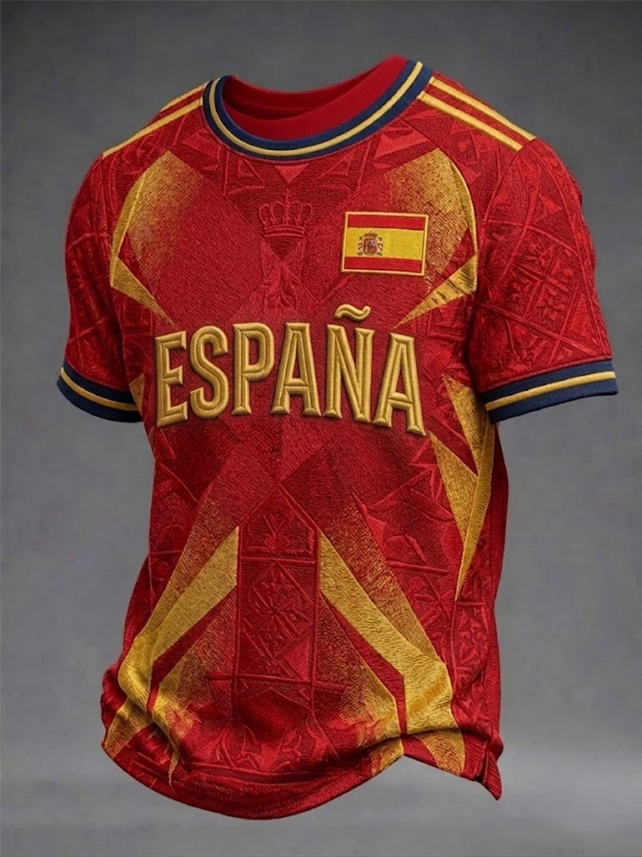 Regalo para hombres aficionados al fútbol: camiseta informal de manga corta con estampado
