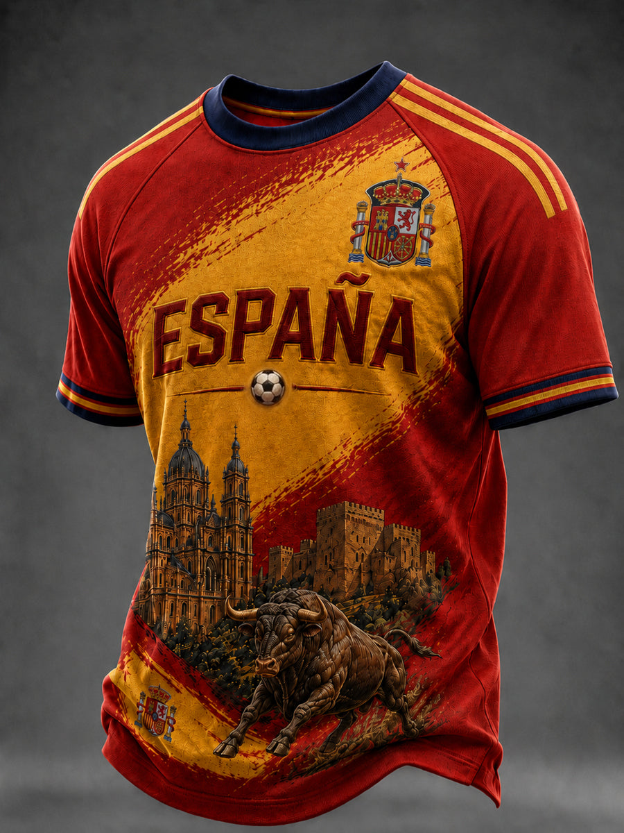 Regalo para hombres aficionados al fútbol: camiseta informal de manga corta con estampado