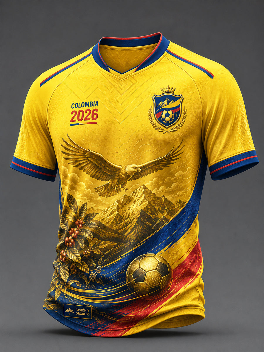 Camiseta clásica de fútbol Columbia 2026 para hombre
