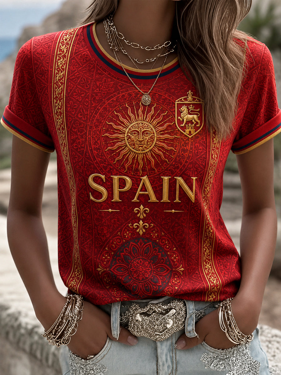 Camiseta informal estampada para mujeres, regalo para aficionados al fútbol