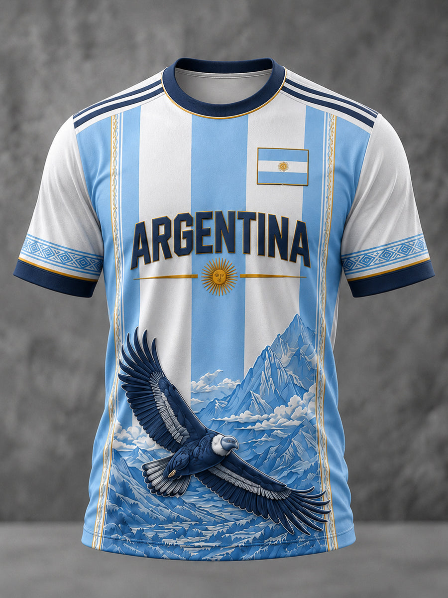 Camiseta estampada de fútbol de Argentina para hombre