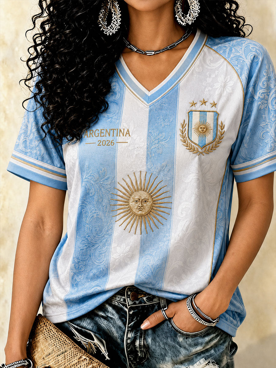 Camiseta de fútbol de Argentina para mujer
