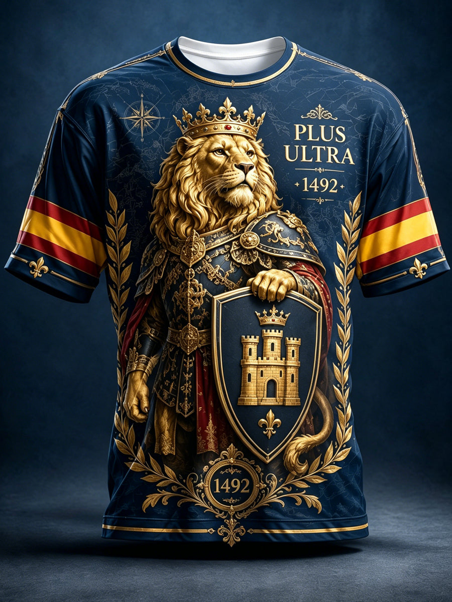 Camiseta con estampado artístico conmemorativo para hombres, categoría veteranos, en español
