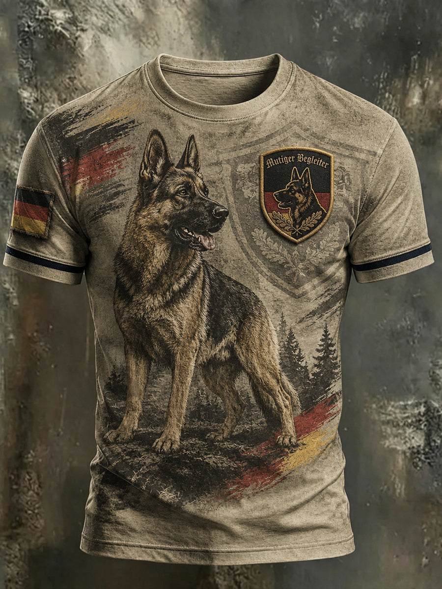 Camiseta casual con estampado para amantes de los pastores alemanes