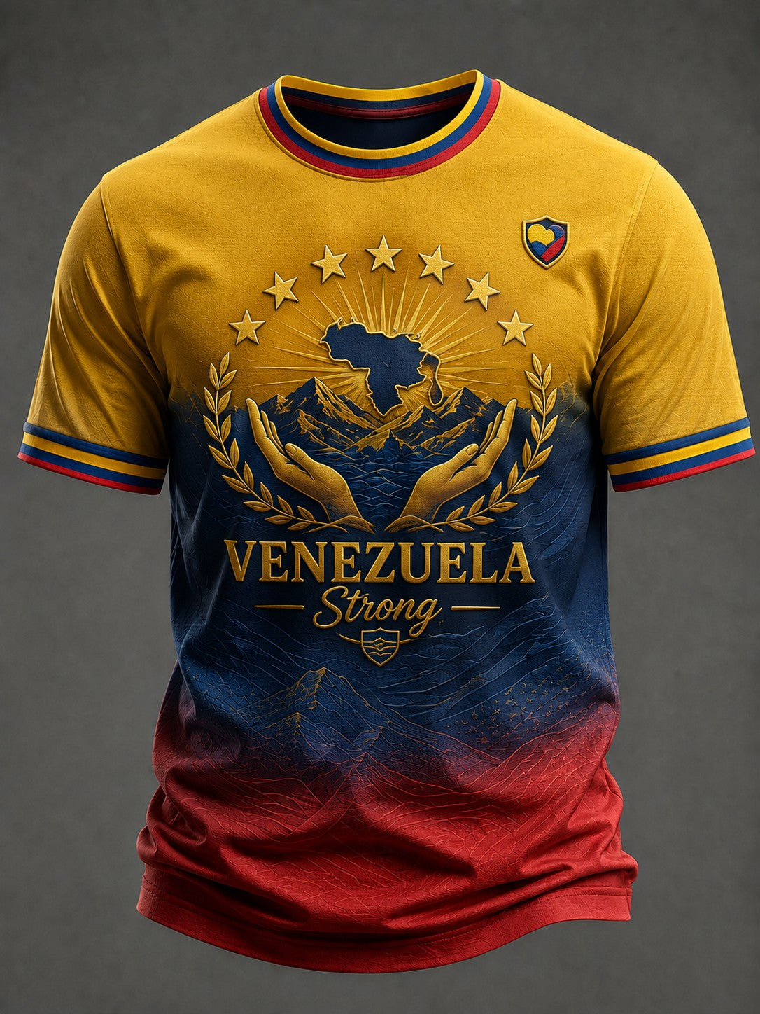 Camiseta estampada Venezuela Fuerte para hombre