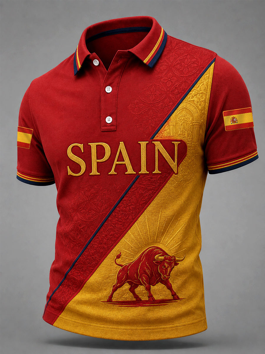 Polo Casual Estampado de España para hombre