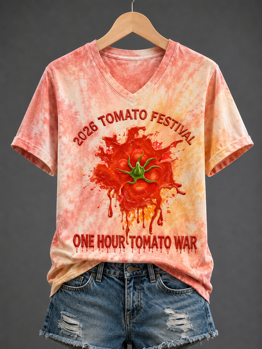 Camiseta de manga corta de La Tomatina femenina en España
