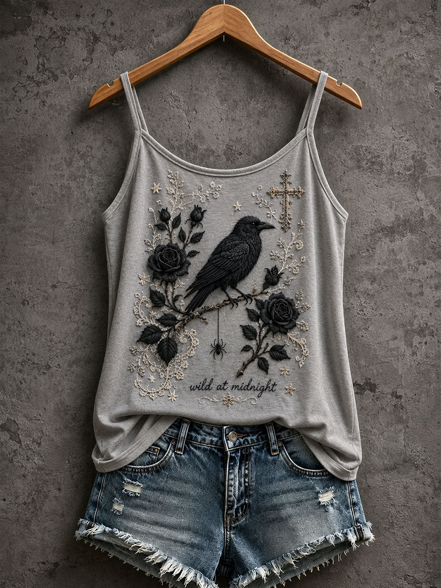 Camiseta sin mangas Gothic Rose para mujer