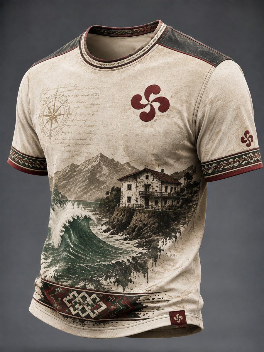 Camiseta estampada para hombre de País Vasco