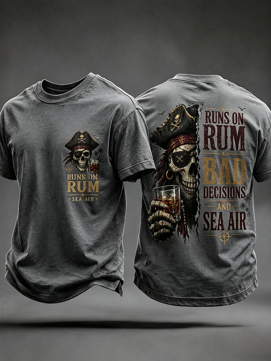 Camisetas Hombre 'Runs On Rum, Bad Decisions, And Sea Air'