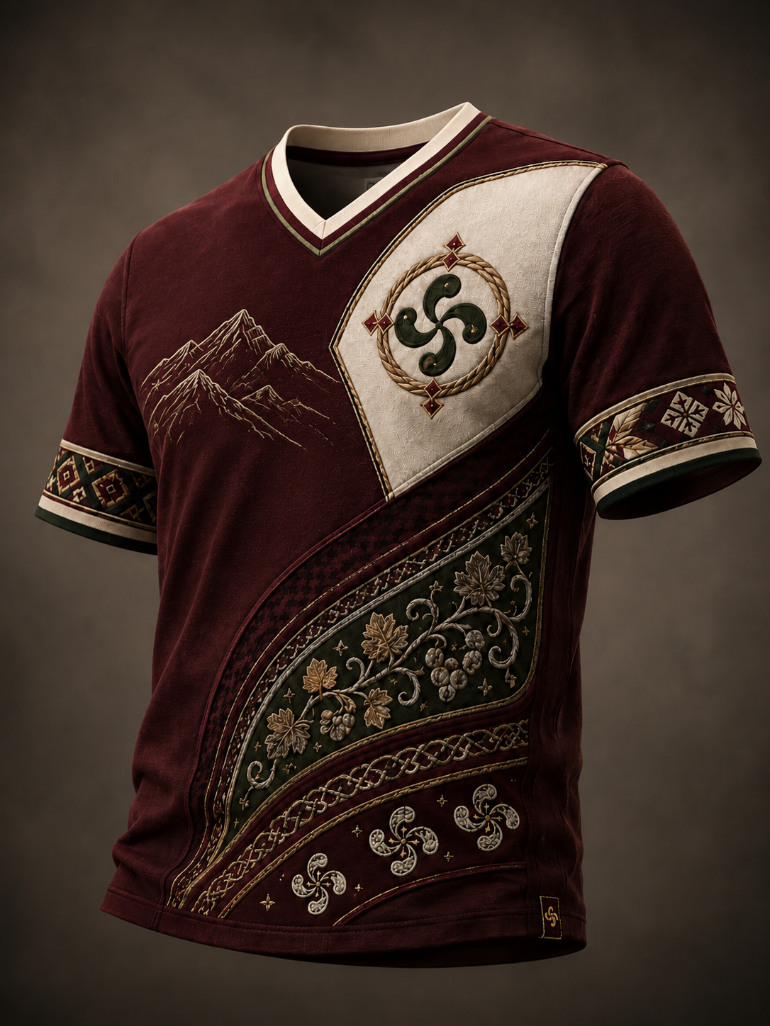 Camiseta vasca del cuello en V de los hombres