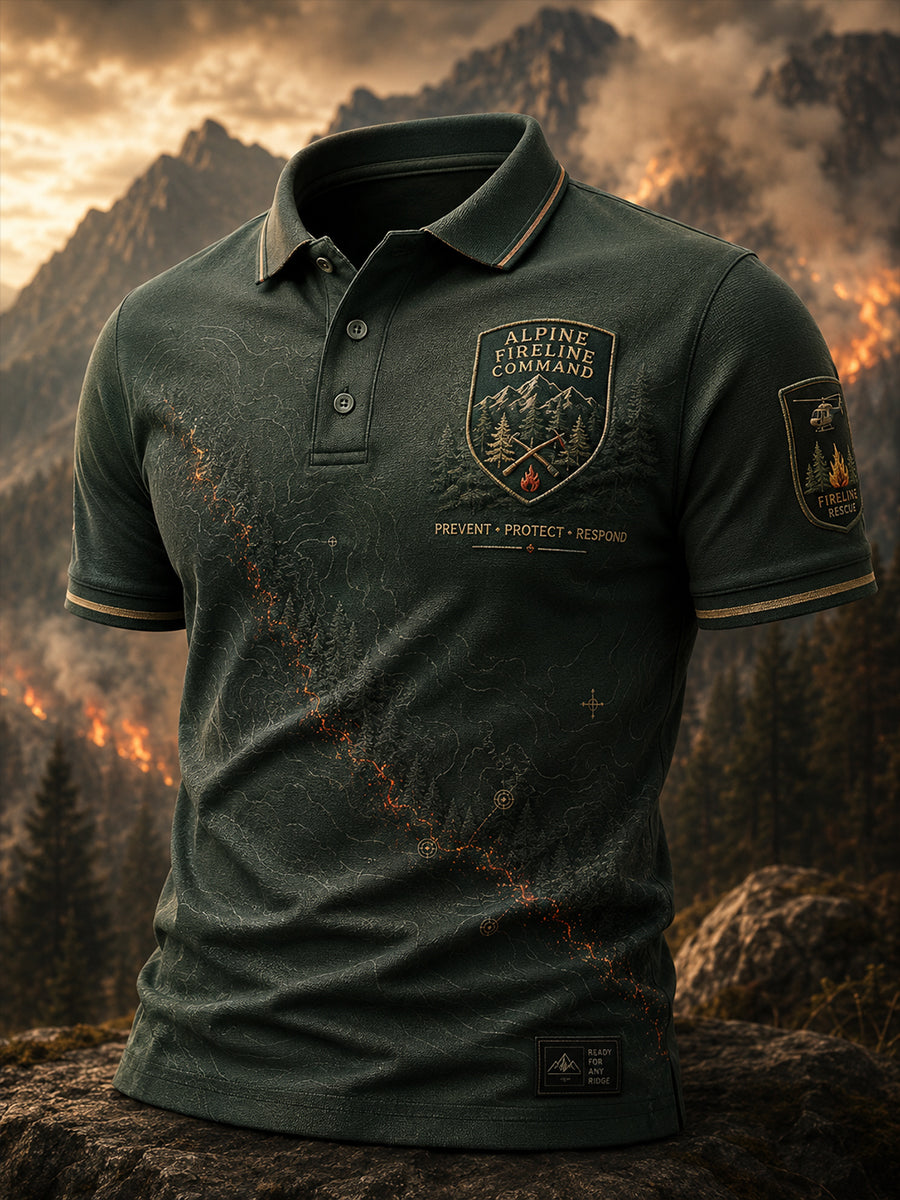 Polo europeo de la impresión del arte de los incendios forestales de los hombres