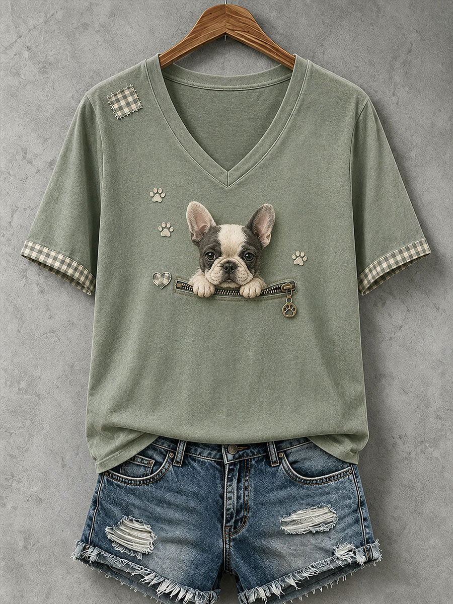 Camiseta Bulldog francés encantador de las mujeres