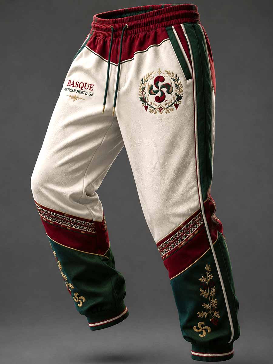 Pantalones de Hombre Vintage con Estampado Vasco