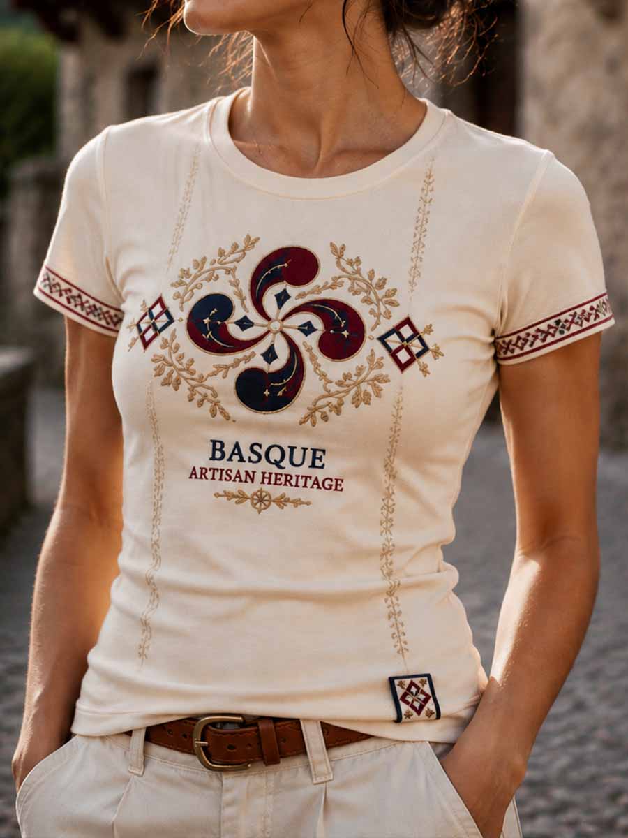 Camiseta con estampado vasco para mujer