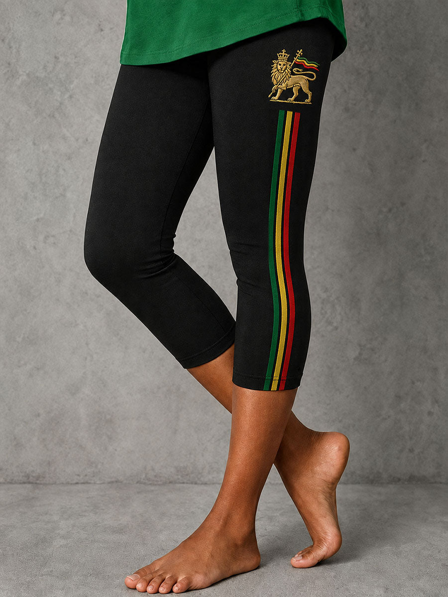 Leggings elásticos Reggae Lion para mujer