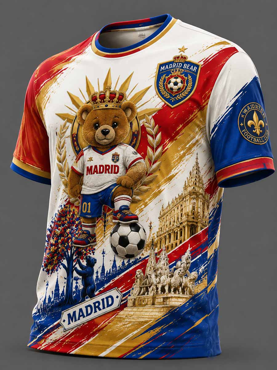 Camiseta retro de fútbol para hombre con estampado conmemorativo