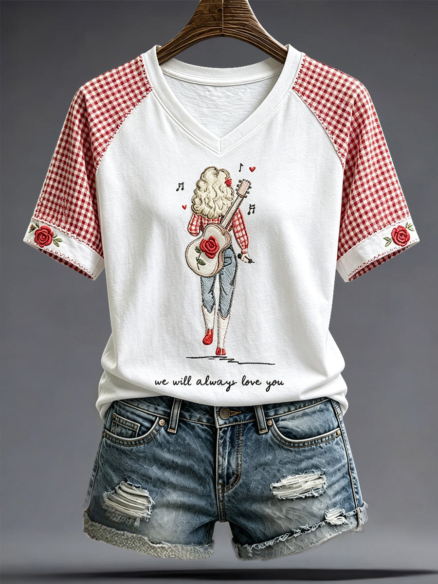 Rip Country Music Lover Queen of Country Camiseta estampada para mujer