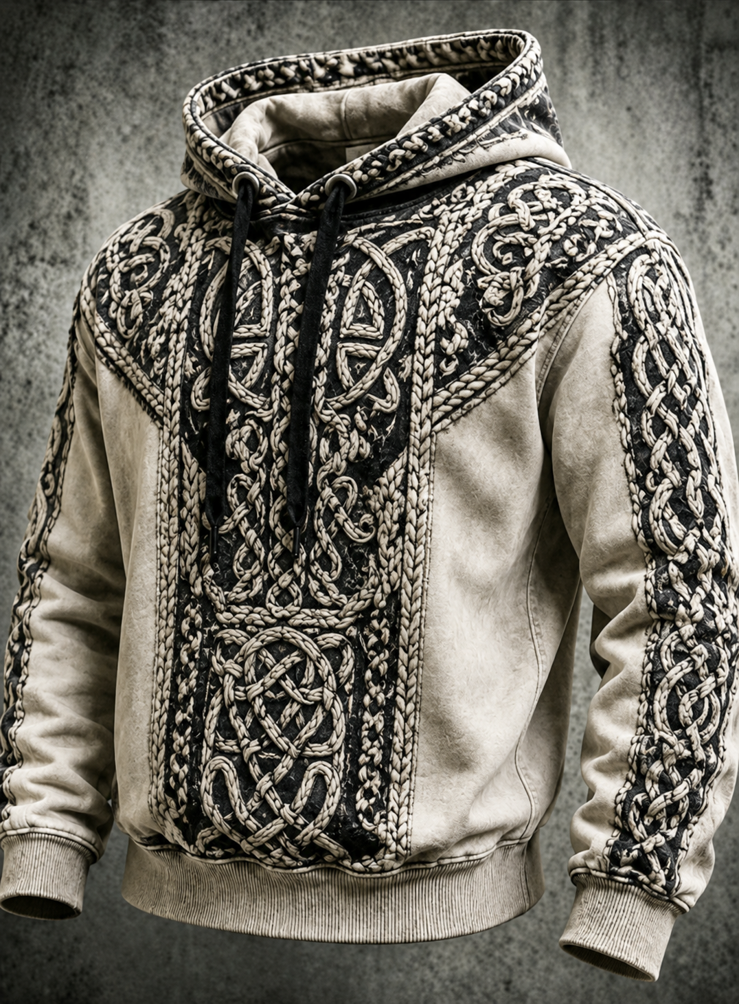 Sudadera oversize de hombre con hombros caídos y bolsillos