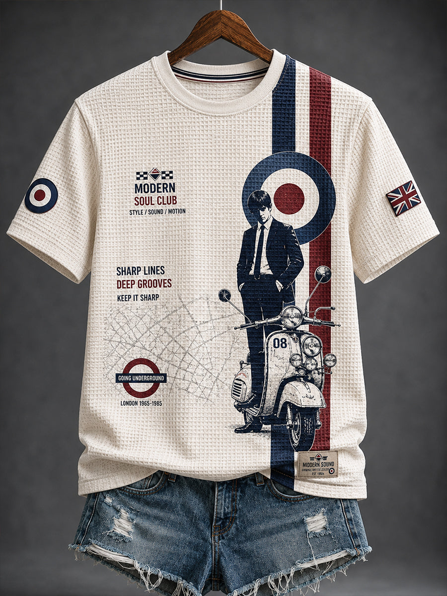 Camiseta de manga corta para mujer con diseño de Paul Weller y la cultura mod británica