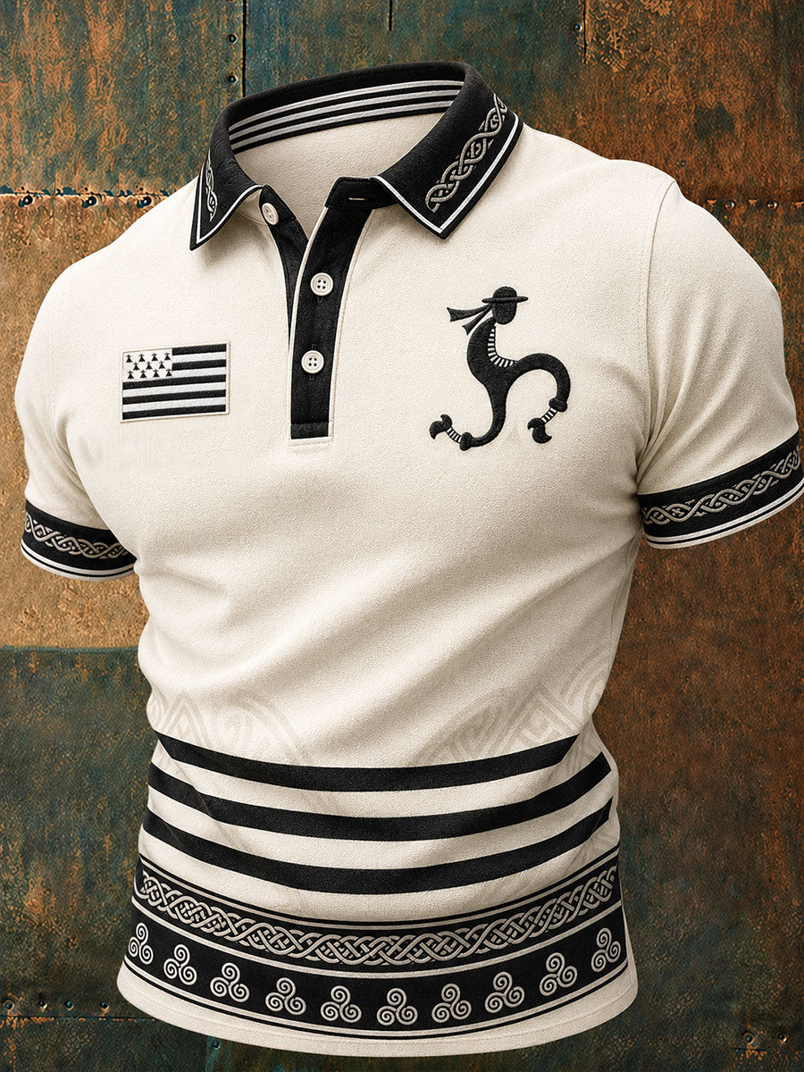 Camisa con estampado de Bretagne Fest-Noz para hombre